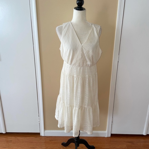 Style & Co Cream Crochet Dress - Picture 2 of 7